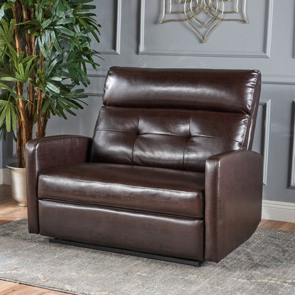 Fauteuil club inclinable 2 places en similicuir Halima par Christopher Knight Home