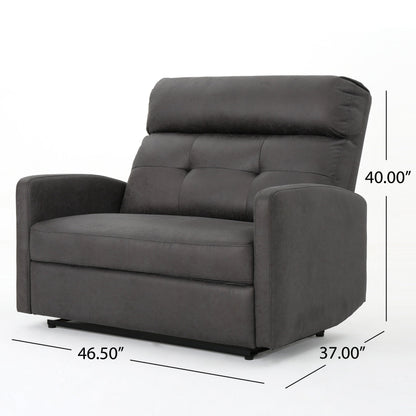 Fauteuil inclinable 2 places en microfibre Halima par Christopher Knight Home