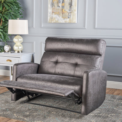 Fauteuil inclinable 2 places en microfibre Halima par Christopher Knight Home