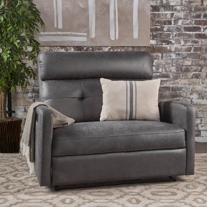 Fauteuil inclinable 2 places en microfibre Halima par Christopher Knight Home