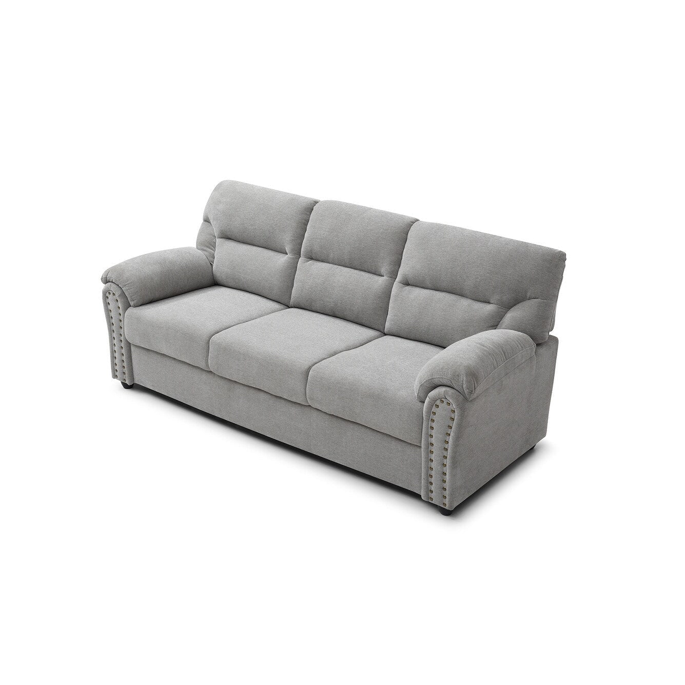 Canapé droit Hamilton en polyester avec accoudoirs coussinés de 82 po