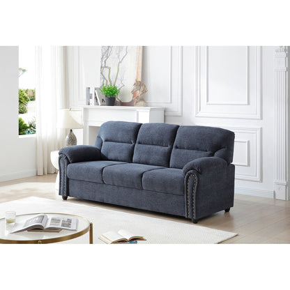 Canapé droit Hamilton en polyester avec accoudoirs coussinés de 82 po