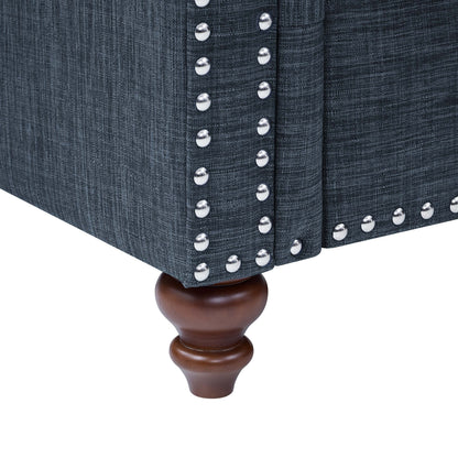 Canapé Harbor 78'' en lin mélangé avec pieds en bois massif