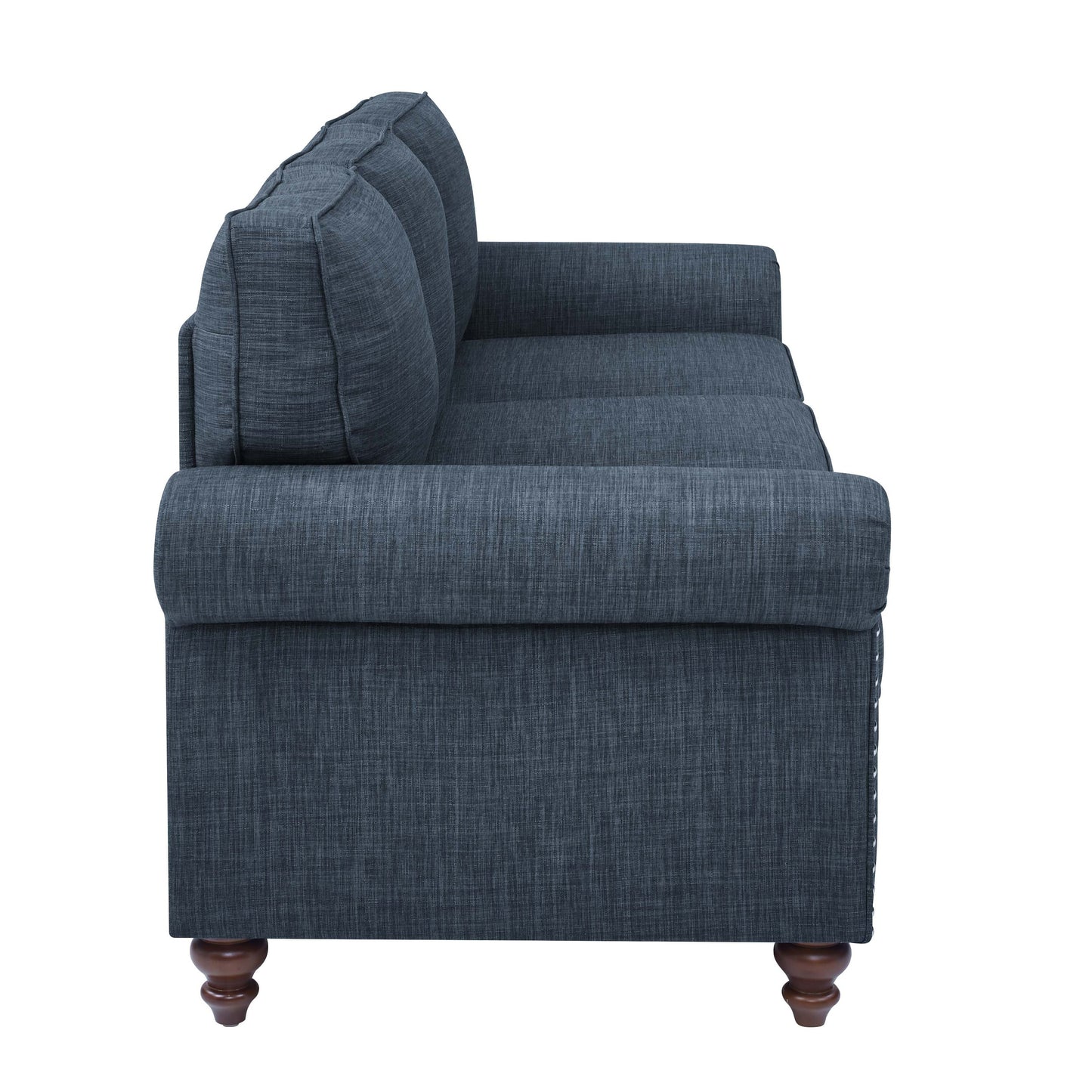 Canapé Harbor 78'' en lin mélangé avec pieds en bois massif