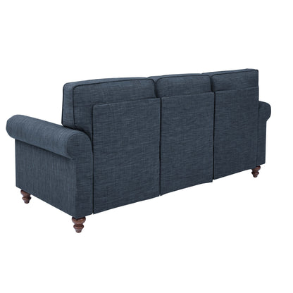 Canapé Harbor 78'' en lin mélangé avec pieds en bois massif