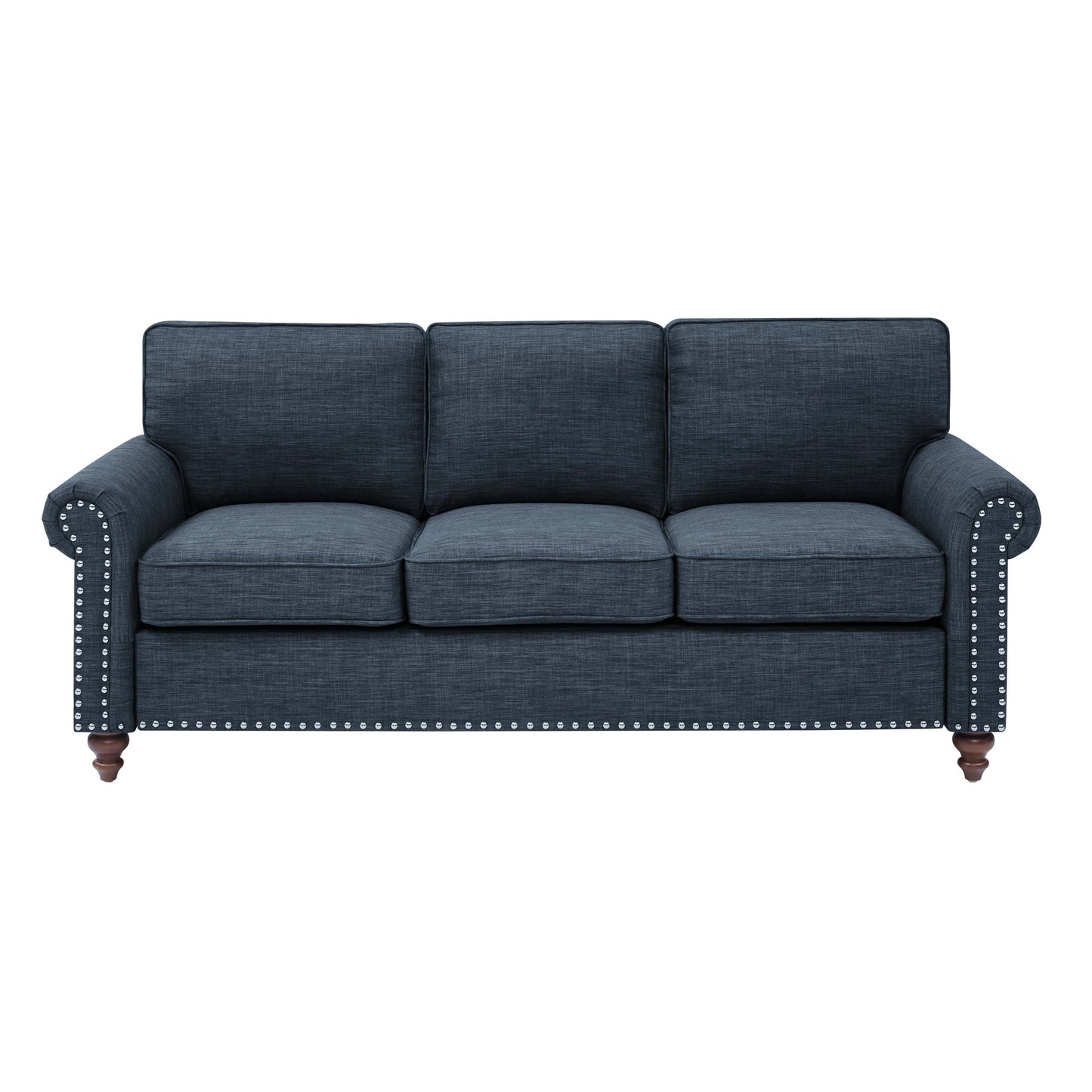 Canapé Harbor 78'' en lin mélangé avec pieds en bois massif