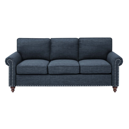 Canapé Harbor 78'' en lin mélangé avec pieds en bois massif