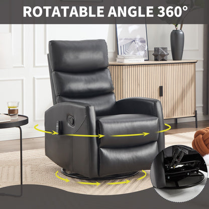 Fauteuil inclinable manuel à massage thermique avec bascule et pivot en tissu pour salon