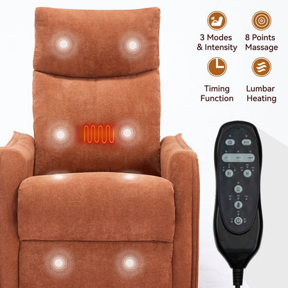 Fauteuil inclinable manuel à massage thermique avec bascule et pivot