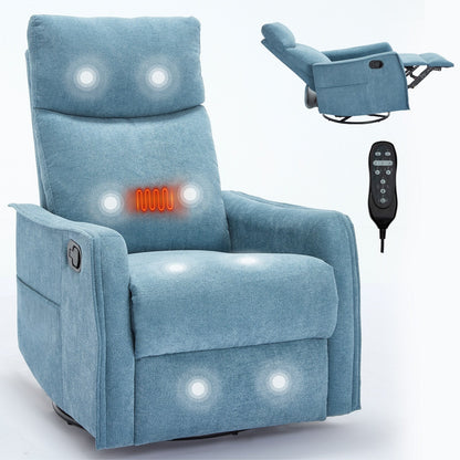 Fauteuil inclinable manuel à massage thermique avec bascule et pivot