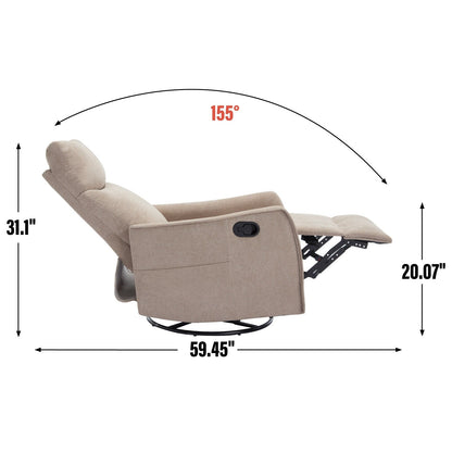 Fauteuil inclinable manuel à massage thermique avec bascule et pivot