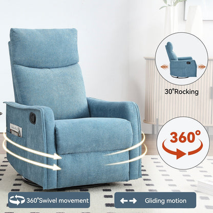 Fauteuil inclinable manuel à massage thermique avec bascule et pivot