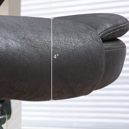 Fauteuil de bureau chauffant en microfibre avec massage à 6 points, dossier inclinable, hauteur réglable et télécommande