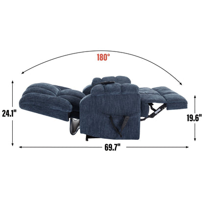 Fauteuil releveur robuste à double moteur pour personnes âgées avec chauffage, massage et inclinaison infinie, supporte jusqu'à 350 lb