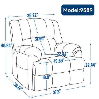Fauteuil releveur robuste à double moteur pour personnes âgées avec chauffage, massage et inclinaison infinie, supporte jusqu'à 350 lb