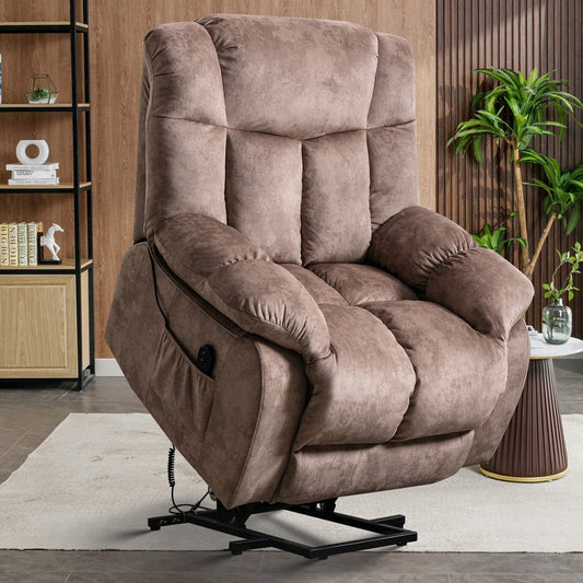 Fauteuil inclinable électrique robuste pour personnes âgées avec un design rembourré