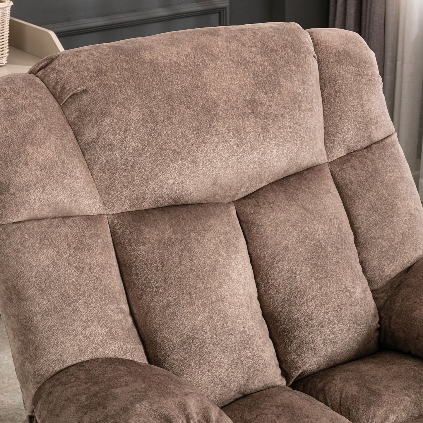 Fauteuil inclinable électrique robuste pour personnes âgées avec un design rembourré