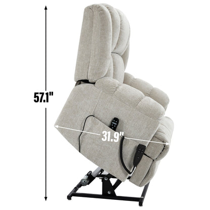 Fauteuil inclinable électrique robuste avec double moteur, fonctions de chauffage et de massage, canapé inclinable électrique à positions infinies