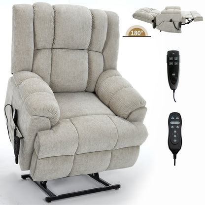 Fauteuil inclinable électrique robuste avec double moteur, fonctions de chauffage et de massage, canapé inclinable électrique à positions infinies