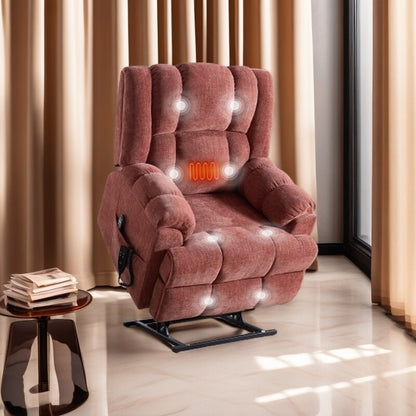 Fauteuil inclinable électrique robuste avec double moteur, fonctions de chauffage et de massage, canapé inclinable électrique à positions infinies