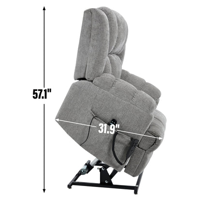 Fauteuil inclinable électrique robuste avec double moteur, fonctions de chauffage et de massage, canapé inclinable électrique à positions infinies