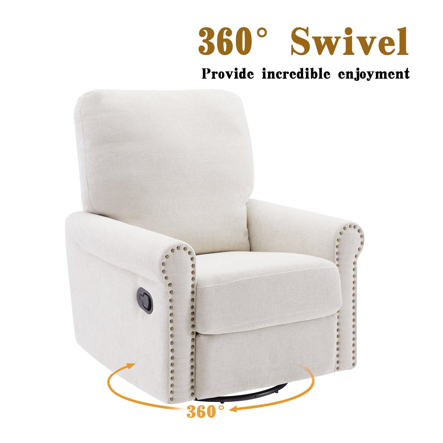 Fauteuil inclinable manuel pivotant à 360 degrés Heido, lot de 2