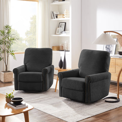 Fauteuil inclinable manuel pivotant à 360 degrés Heido, lot de 2
