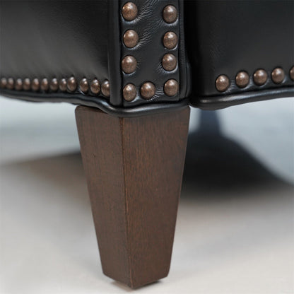 Fauteuil inclinable électrique en cuir véritable Hekkin avec appui-tête réglable et port USB Sièges de salon ultra-confortables