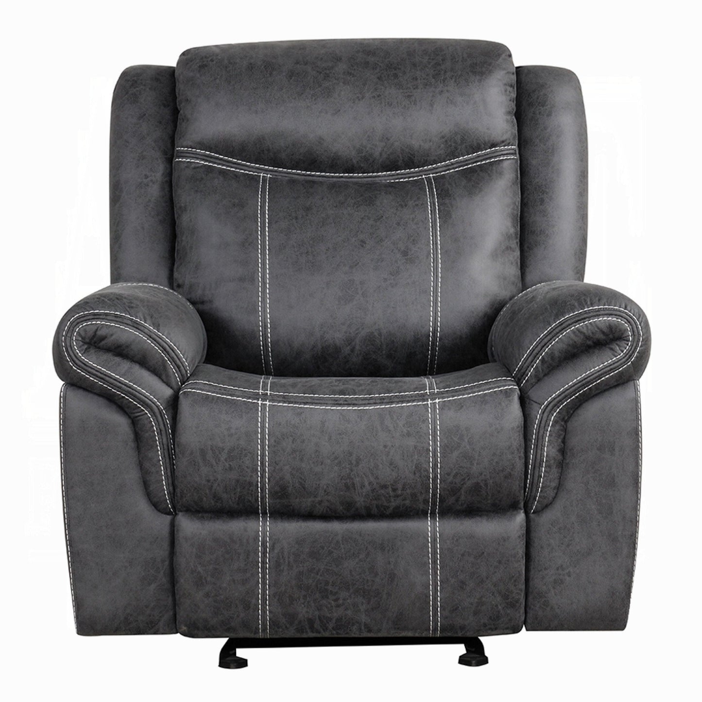 Fauteuil inclinable électrique Hesy, ports USB, microfibre douce gris foncé