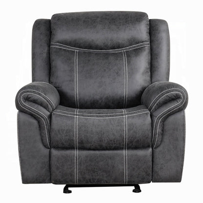 Fauteuil inclinable électrique Hesy, ports USB, microfibre douce gris foncé