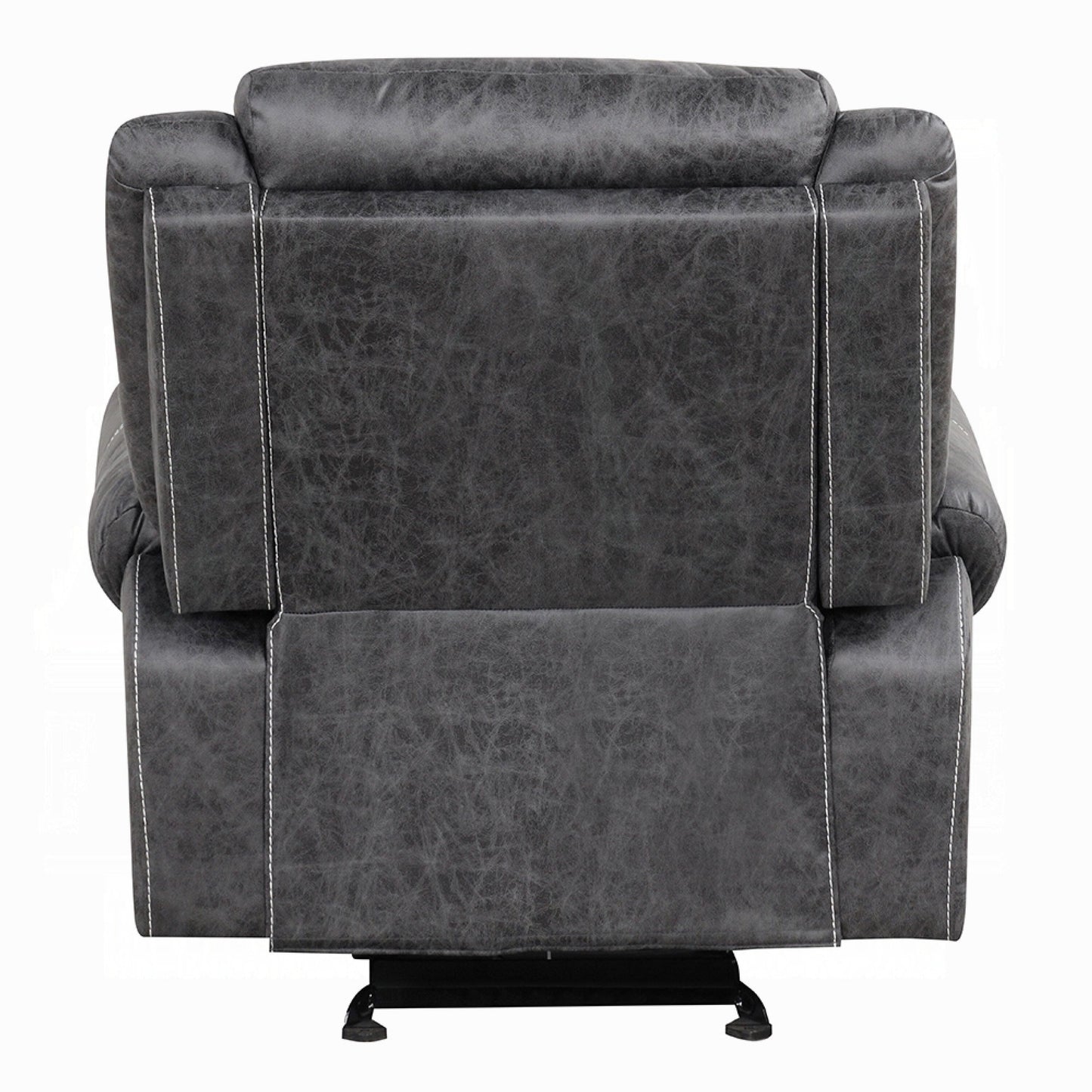 Fauteuil inclinable électrique Hesy, ports USB, microfibre douce gris foncé