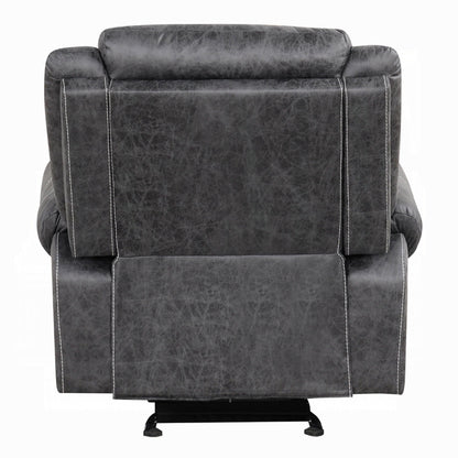 Fauteuil inclinable électrique Hesy, ports USB, microfibre douce gris foncé