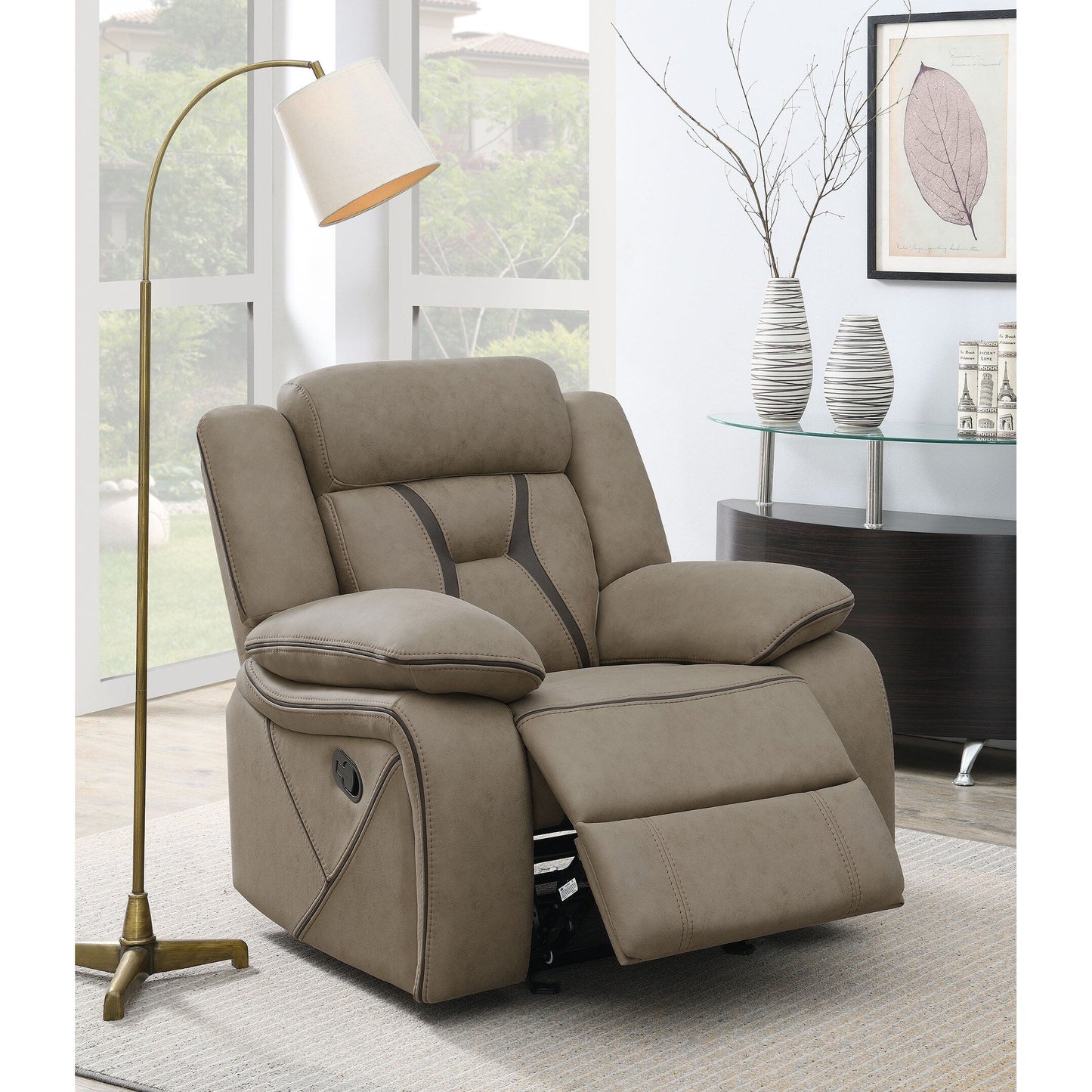 Fauteuil inclinable rembourré et rembourré Higgins