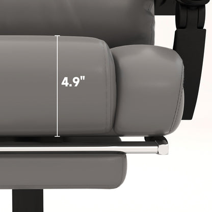 Fauteuil de bureau exécutif à dossier haut, fauteuil inclinable de massage par vibrations à 6 points avec support lombaire et télécommande