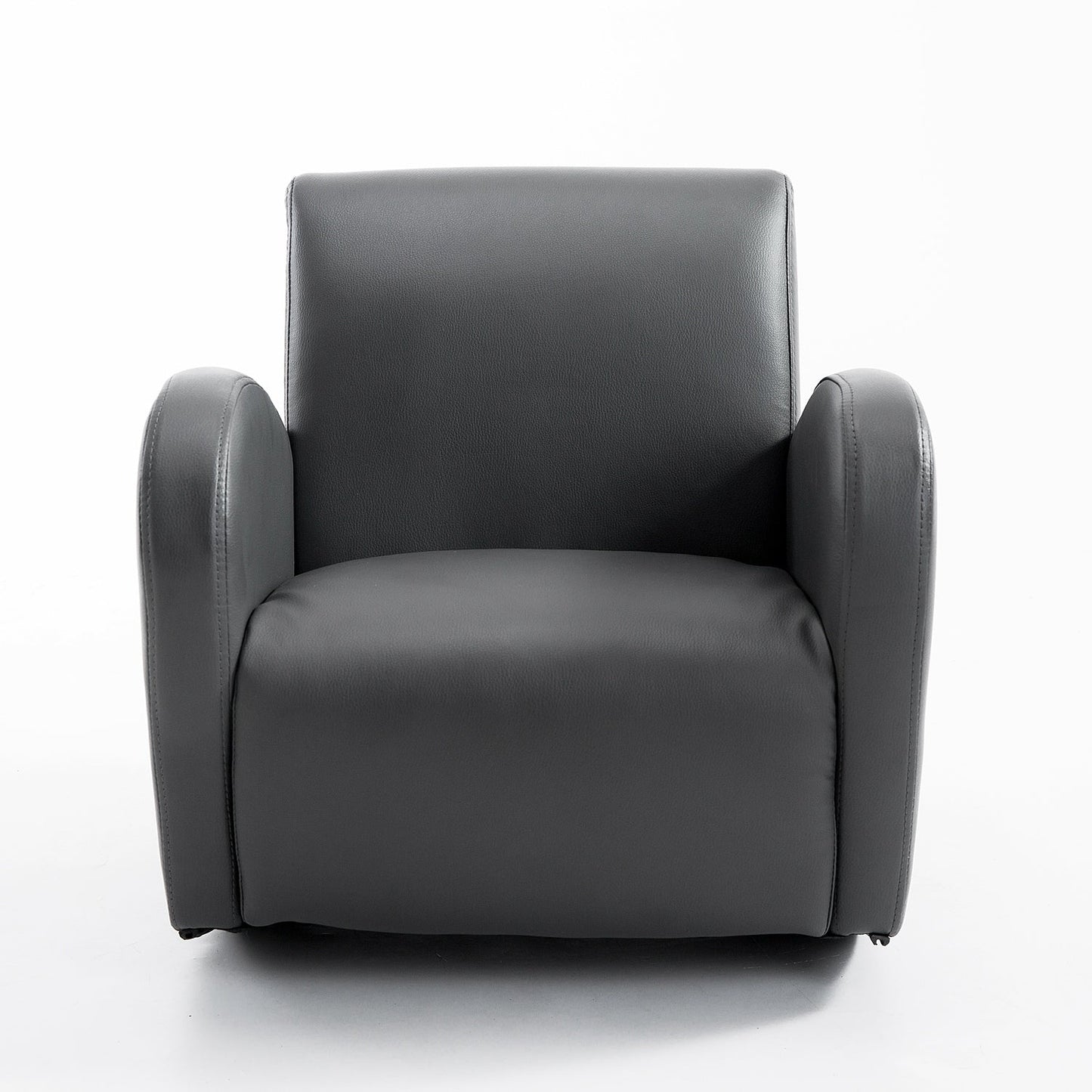 Canapé à bascule Qaba 20 pour enfants, fauteuil, meuble pour enfants avec 2 poches latérales et matériau PU résistant, gris