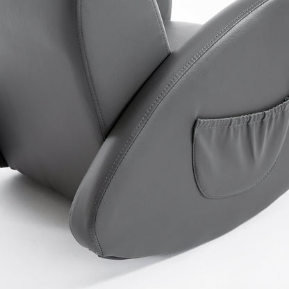 Canapé à bascule Qaba 20 pour enfants, fauteuil, meuble pour enfants avec 2 poches latérales et matériau PU résistant, gris