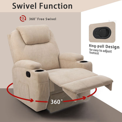 Fauteuil inclinable de massage Homall, canapé de salon pivotant en tissu