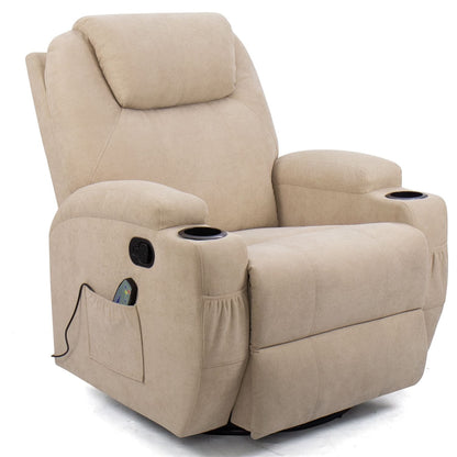 Fauteuil inclinable de massage Homall, canapé de salon pivotant en tissu