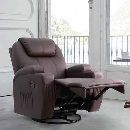 Fauteuil de massage inclinable pivotant et chauffant Homall en similicuir pour salon