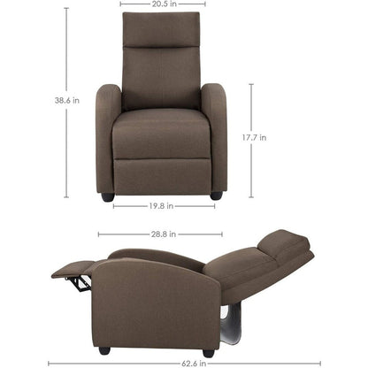 Fauteuil inclinable Homall en tissu pour salon