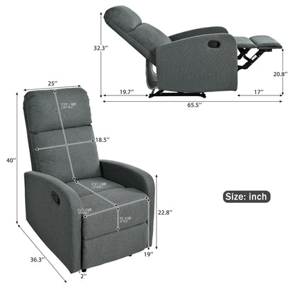 Fauteuil inclinable manuel pour home cinéma avec dossier réglable