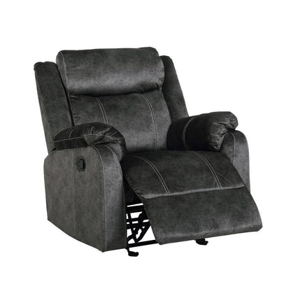 Fauteuil inclinable manuel HomeRoots 35 en tissu gris granit