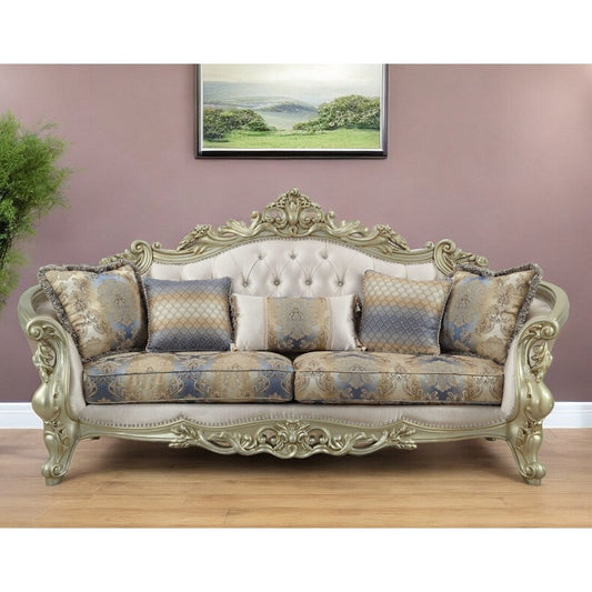 Coussins de canapé et d'appoint incurvés HomeRoots 36 en mélange de polyester Pearl à motif floral - 40' x 97' x 47'