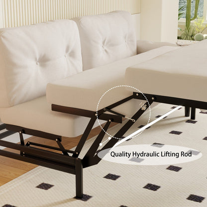 Canapé-lit queen-size Homylin en velours de 66,2 pouces avec rangement