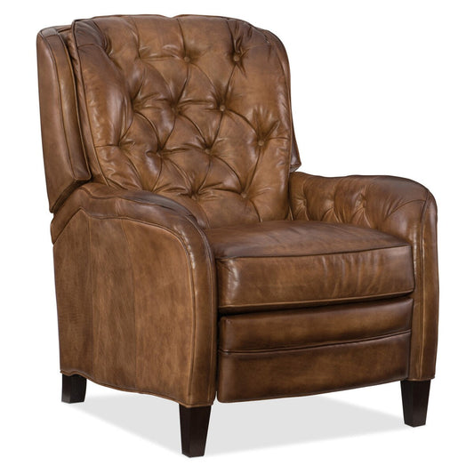 Fauteuil inclinable en cuir large Hooker Furniture Nolte 32-1/2 avec bouton