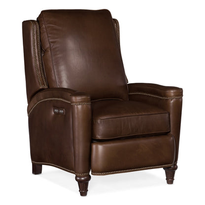 Fauteuil inclinable électrique large en cuir Rylea 31 pouces avec