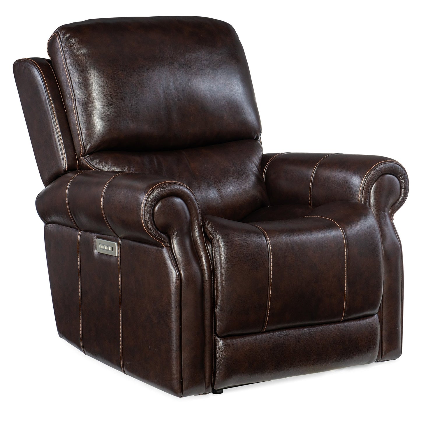 Fauteuil inclinable électrique en cuir Hooker Furniture RC602-PHZL Eisley 39 pouces de large