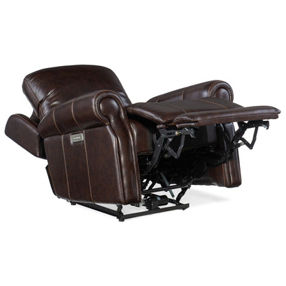 Fauteuil inclinable électrique en cuir Hooker Furniture RC602-PHZL Eisley 39 pouces de large