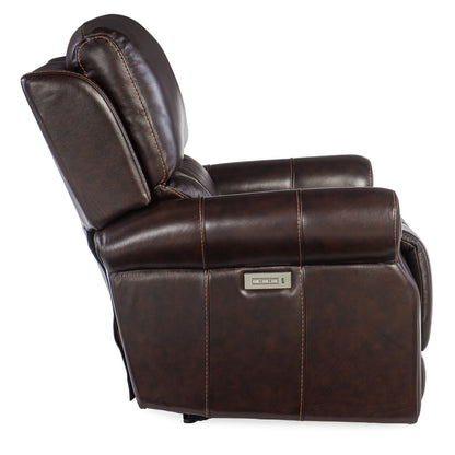 Fauteuil inclinable électrique en cuir Hooker Furniture RC602-PHZL Eisley 39 pouces de large