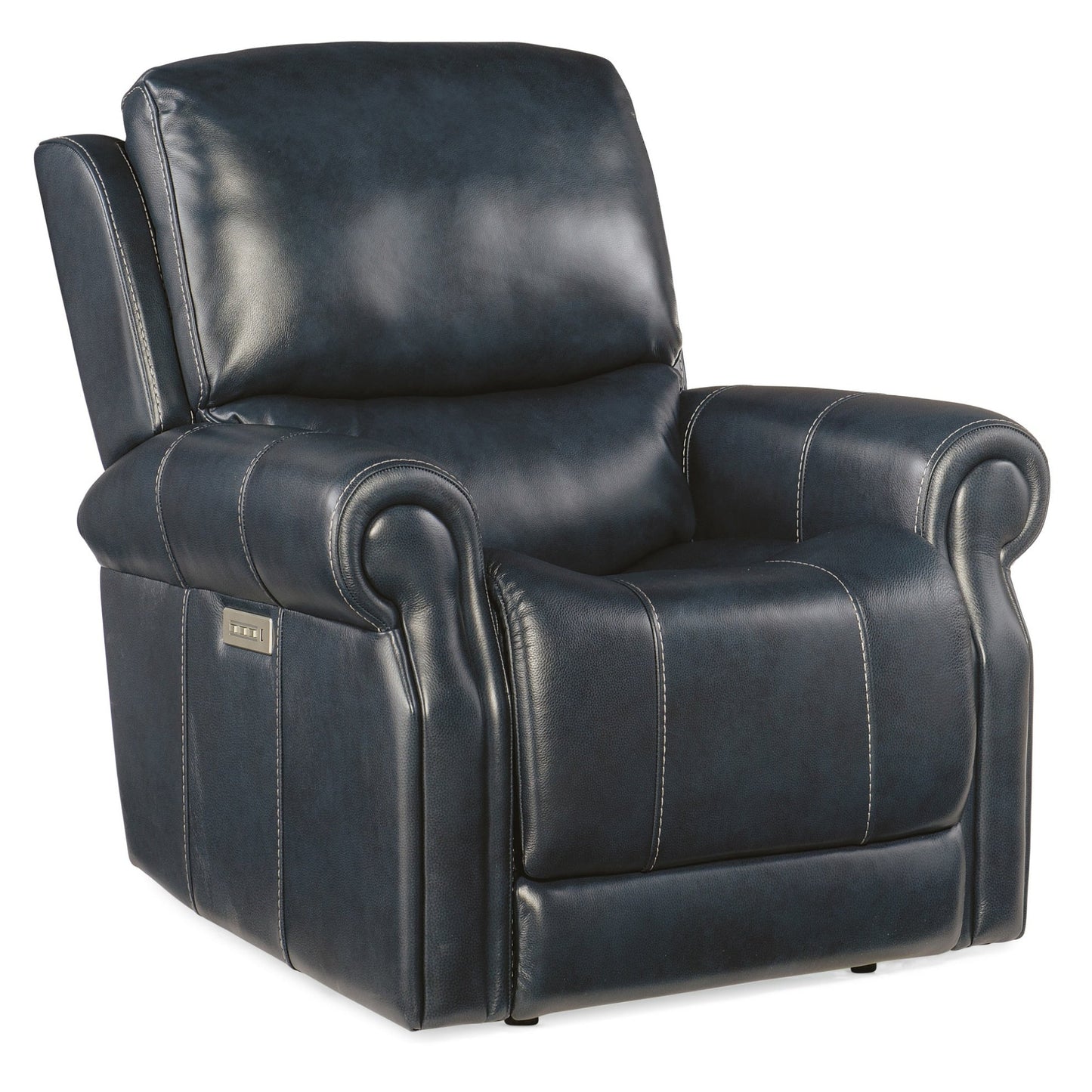 Fauteuil inclinable électrique Hooker Furniture RC602-PHZL Eisley 39 en cuir large - Sorrento Night Seas